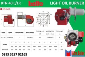 SPESIFIKASI BURNER BAITE BTN40 L/LR