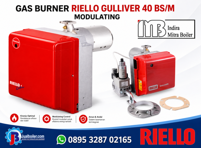 JUAL BURNER GAS RIELLO GULLIVER BS1/M, BS2/M, BS3/M, BS4/M - MODULATING