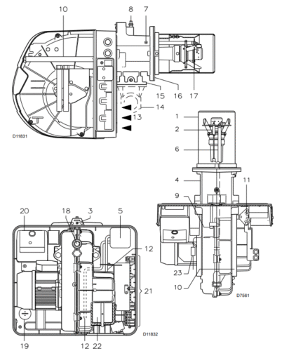 DESKRIPSI GAS BURNER RIELLO RS34, RS44/1 MZ