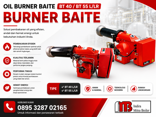 JUAL OIL BURNER BAITE BT 40/ BT 55 L/LR – 237 – 652 kW